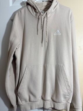 adidas Men's Light Beige Pullover Hoodie